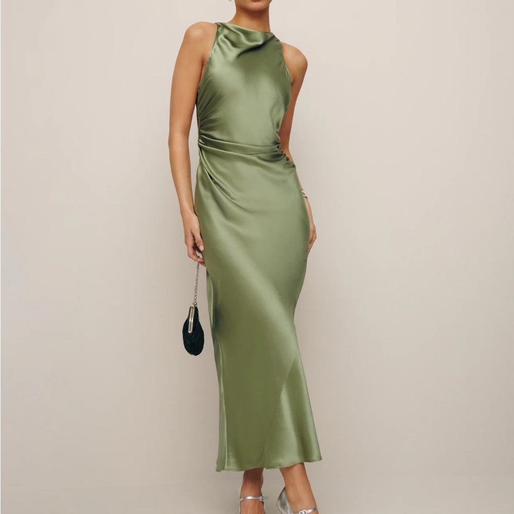 The Reformation Casette Silk Dress Size 10